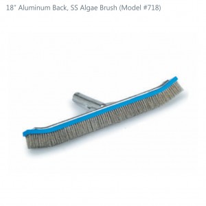 #718 Aluminum Back, SS Algae Brush 18 inch