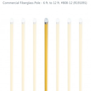 #808-12 Commercial Fiberglass Pole - 6 ft. to 12 ft.