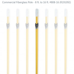 #808-16 Commercial Fiberglass Pole - 8 ft. to 16 ft.