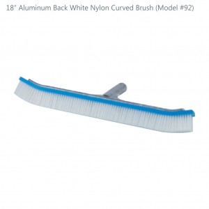 #92 Aluminum Back White Nylon Curved Brush 18 inch